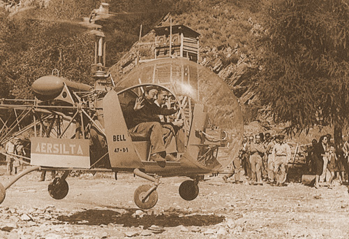Erminio Macario Miniera Gianna 1950 Elicottero Bell 47-D1 Aersilta