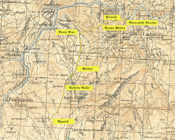 Mappa Gran Courdoun