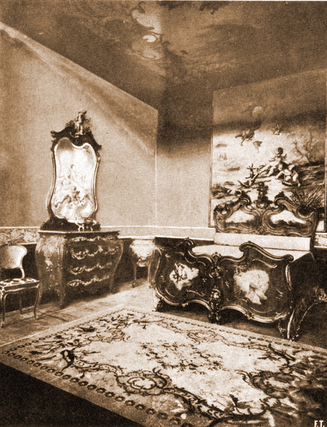 Valabrega Esposizione Nazionale Torino 1898. Camera da letto, stile Luigi XV.