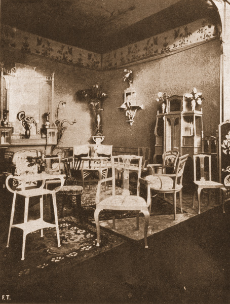 Valabrega Esposizione Nazionale Torino 1898. Camera da letto, stile Luigi XV.