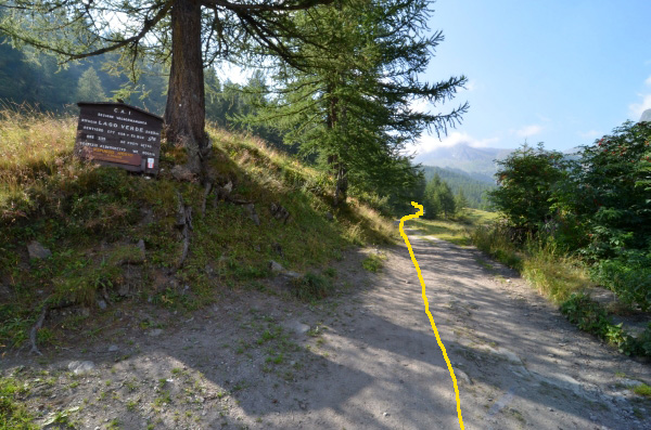 Strada Lago Verde Germanasca Prali Praly