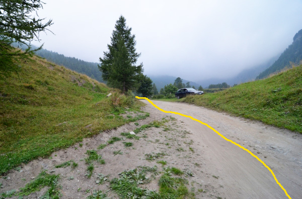 Strada Lago Verde Germanasca Prali Praly